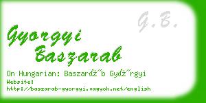 gyorgyi baszarab business card